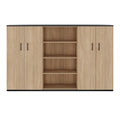 CHOICE Wall cabinet unit | 4OH, 2400 x 1490 mm, Amber Oak - 3 Thumbnail Image