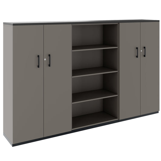 CHOICE Schrankwand | 4OH, 2400 x 1490 mm, Cubanitgrau