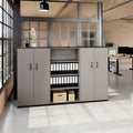 CHOICE Parete attrezzata | 4 OH, 2400 x 1490 mm, grigio cubanite - 2 Thumbnail Image