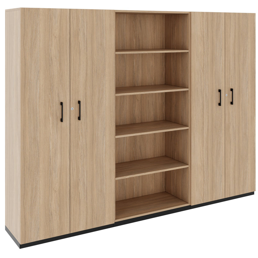 CHOICE Schrankwand | 5OH, 2400 x 1820 mm, Bernsteineiche