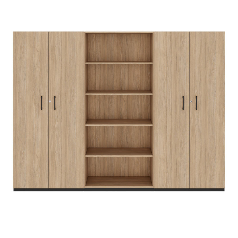 CHOICE Schrankwand | 5OH, 2400 x 1820 mm, Bernsteineiche