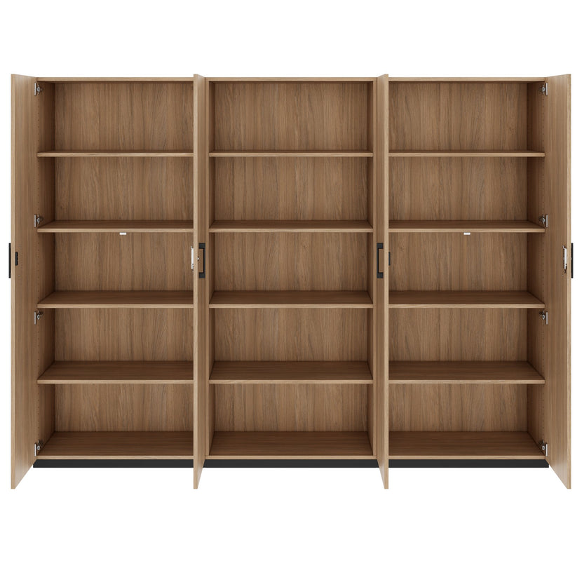CHOICE Schrankwand | 5OH, 2400 x 1820 mm, Bernsteineiche