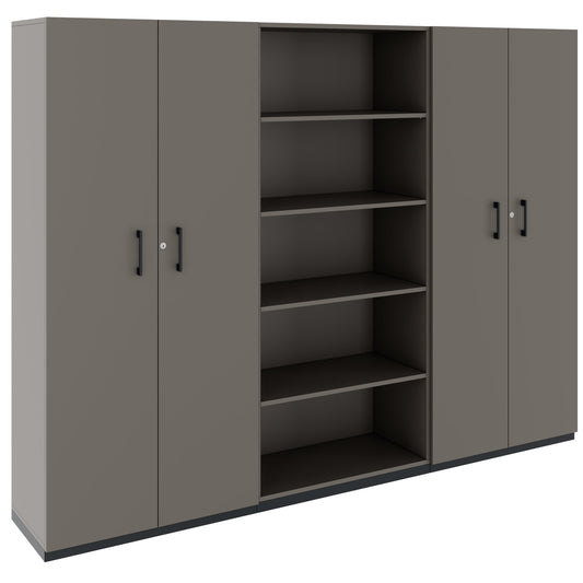 CHOICE Schrankwand | 5OH, 2400 x 1820 mm, Cubanitgrau