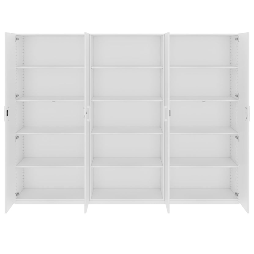 CHOICE Schrankwand | 5OH, 2400 x 1820 mm, Weiss