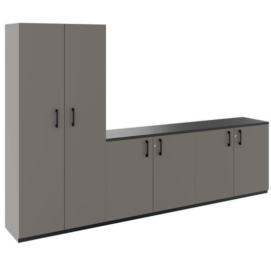 CHOICE Schrankwand | 5OH, 2800 x 1780 mm, Cubanitgrau