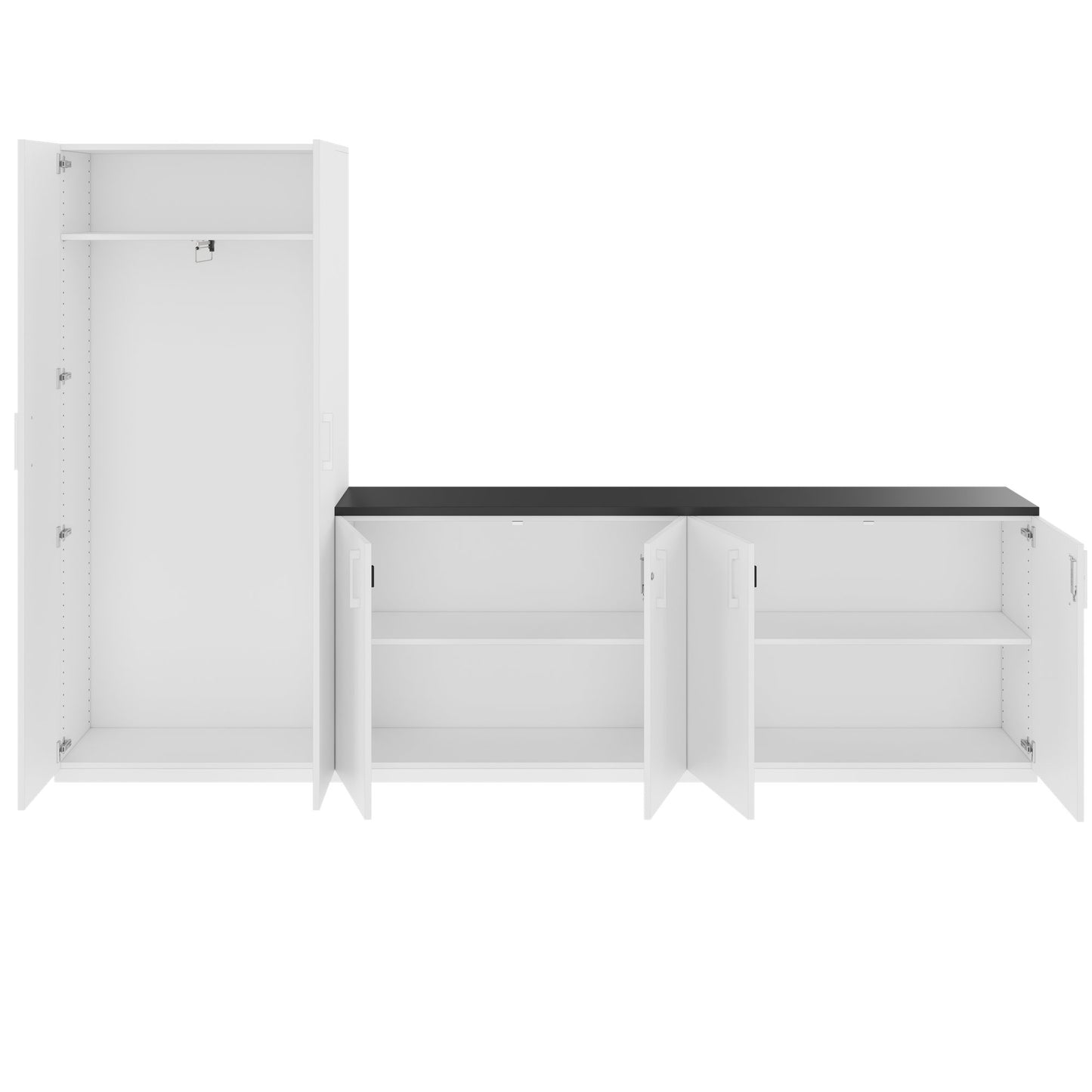 CHOICE Schrankwand | 5OH, 2800 x 1780 mm, Weiss