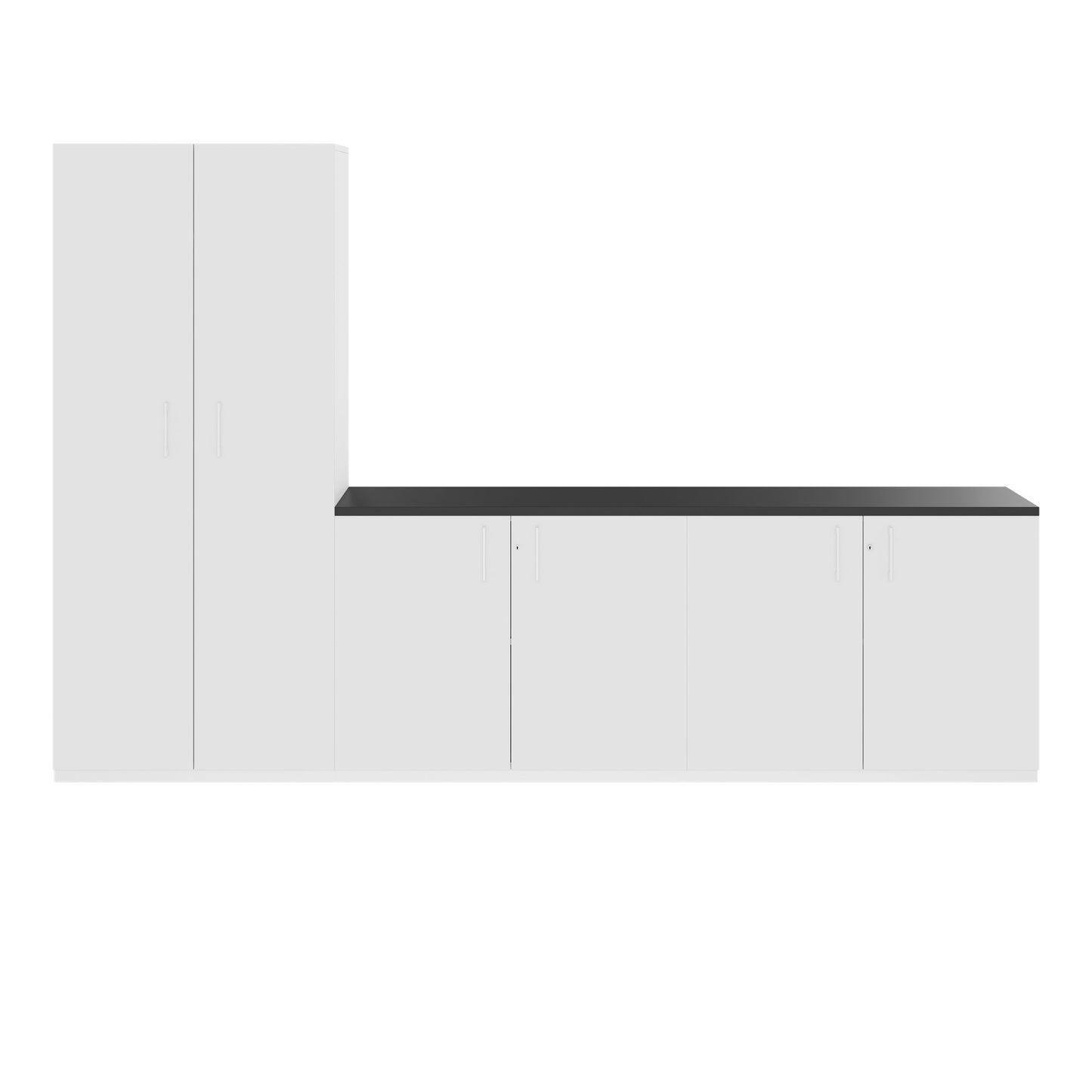 CHOICE Schrankwand | 5OH, 2800 x 1780 mm, Weiss