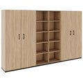 CHOICE Parete attrezzata | 5OH, 3000 x 1820 mm, rovere ambra - 1 Thumbnail Image
