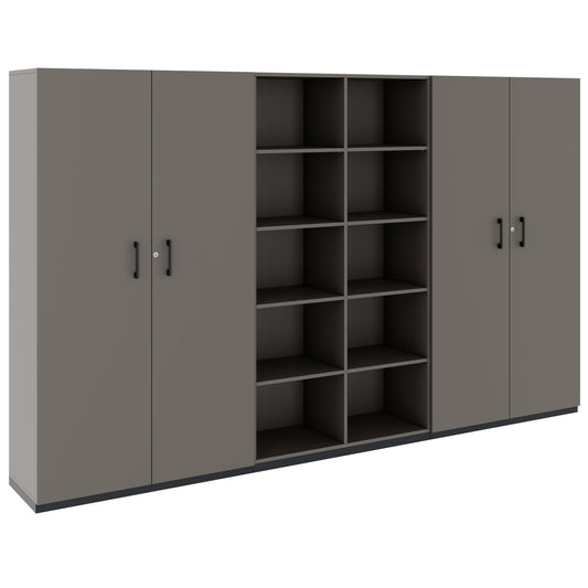 CHOICE Schrankwand | 5OH, 3000 x 1820 mm, Cubanitgrau