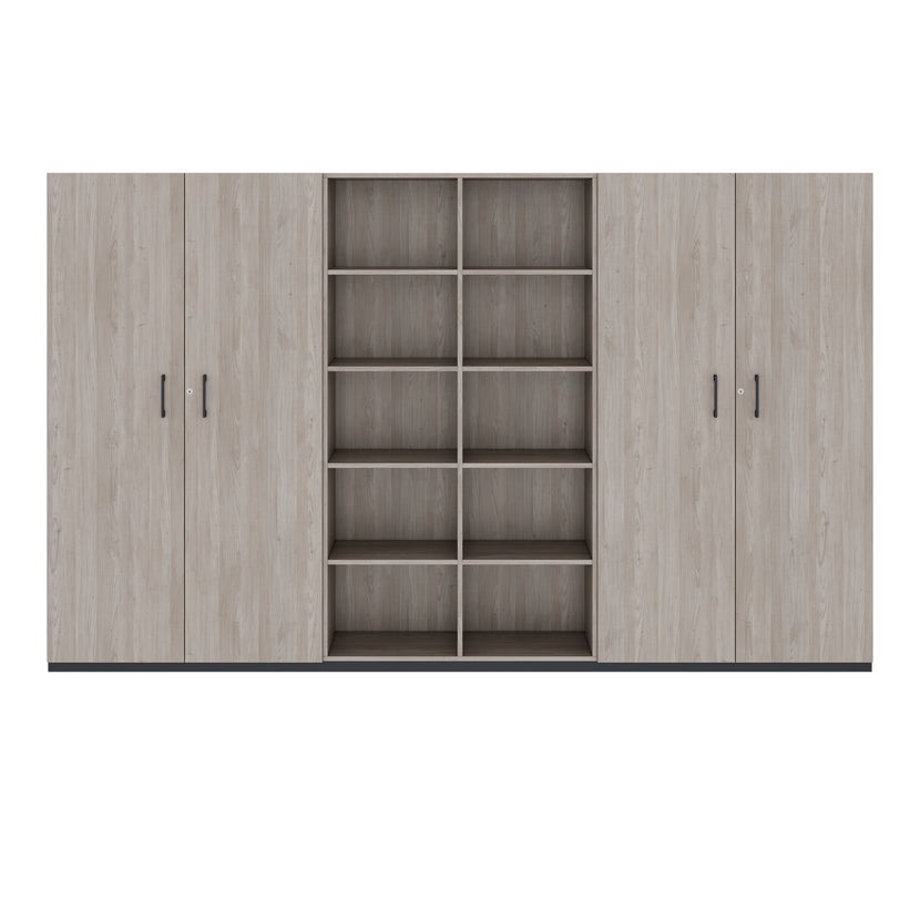 CHOICE Schrankwand | 5OH, 3000 x 1820 mm, Nordeiche grau