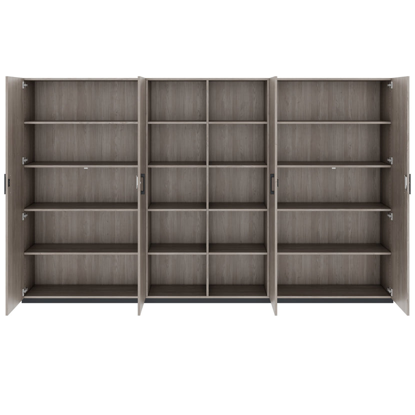 CHOICE Schrankwand | 5OH, 3000 x 1820 mm, Nordeiche grau
