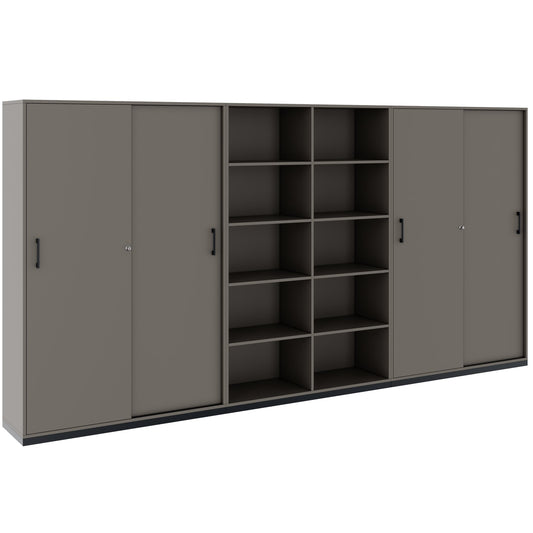 CHOICE Schrankwand | 5OH, 3600 x 1820 mm, Cubanitgrau