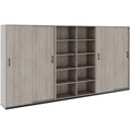 CHOICE Mur d’armoires | 5OH, 3600 x 1820 mm, chêne nordique gris - 1 Thumbnail Image