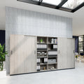CHOICE Mur d’armoires | 5OH, 3600 x 1820 mm, chêne nordique gris - 2 Thumbnail Image