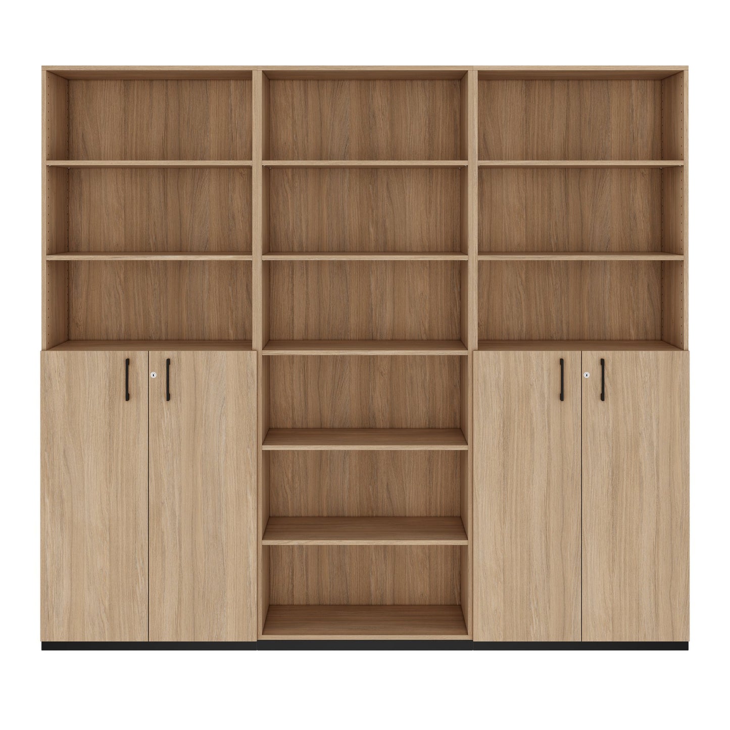 CHOICE Schrankwand | 6OH, 2400 x 2170 mm, Bernsteineiche