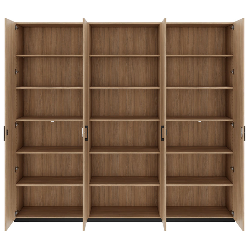 CHOICE Schrankwand | 6OH, 2400 x 2170 mm, Bernsteineiche