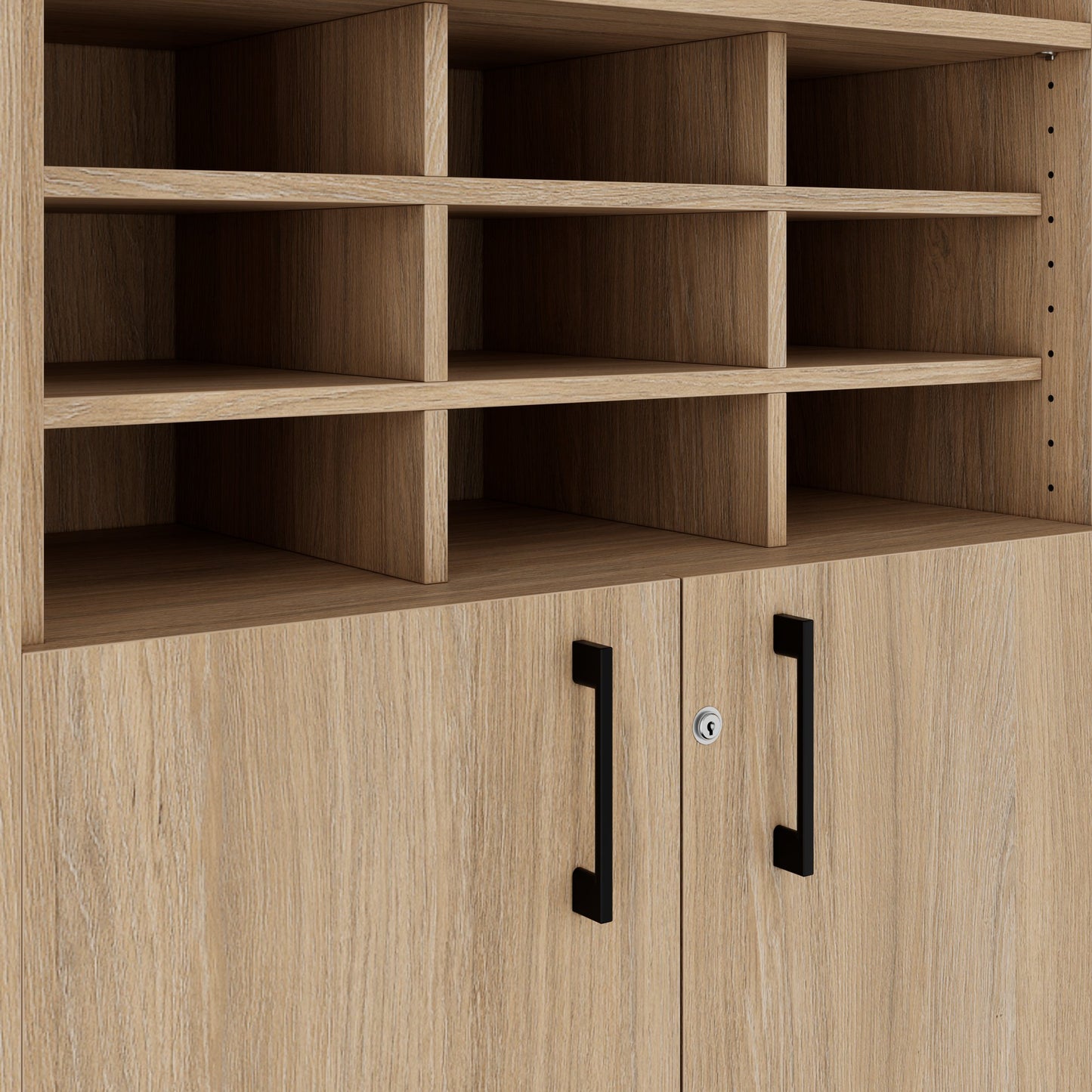 CHOICE Schrankwand | 6OH, 2400 x 2170 mm, Bernsteineiche
