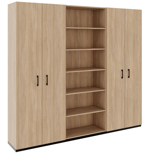 CHOICE Schrankwand | 6OH, 2400 x 2170 mm, Bernsteineiche