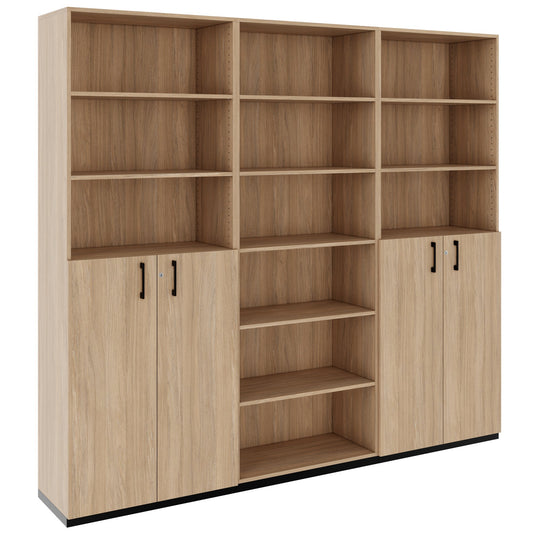 CHOICE Schrankwand | 6OH, 2400 x 2170 mm, Bernsteineiche