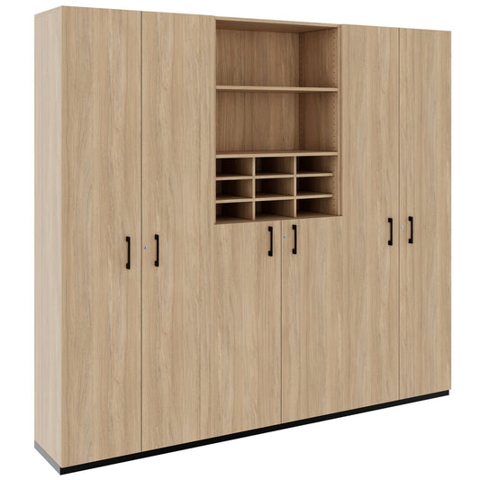 CHOICE Schrankwand | 6OH, 2400 x 2170 mm, Bernsteineiche