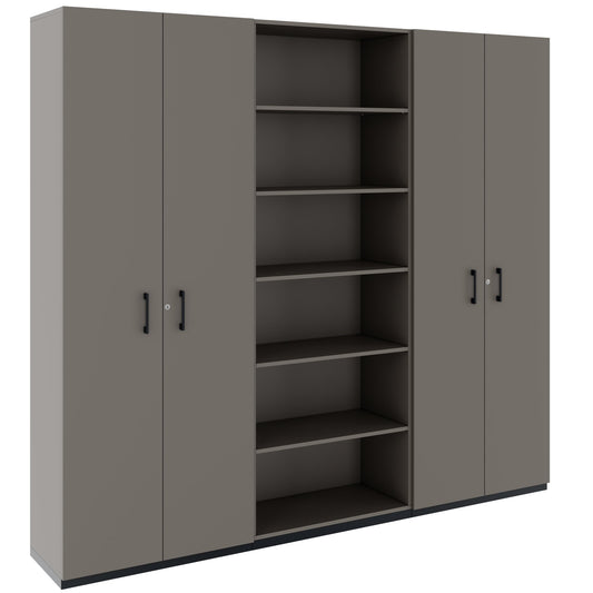 CHOICE Schrankwand | 6OH, 2400 x 2170 mm, Cubanitgrau