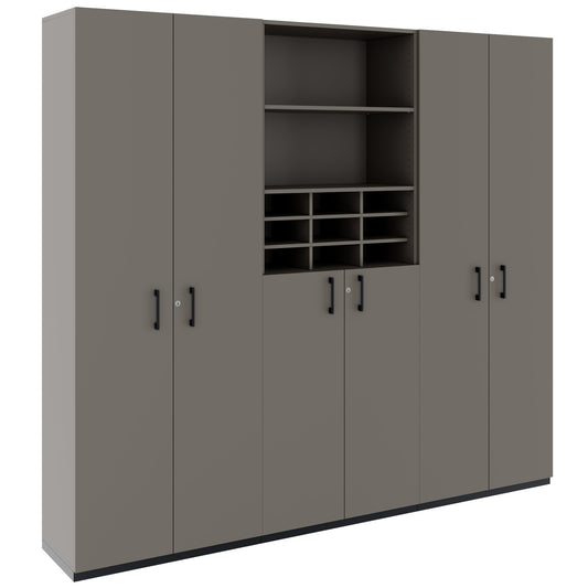 CHOICE Schrankwand | 6OH, 2400 x 2170 mm, Cubanitgrau