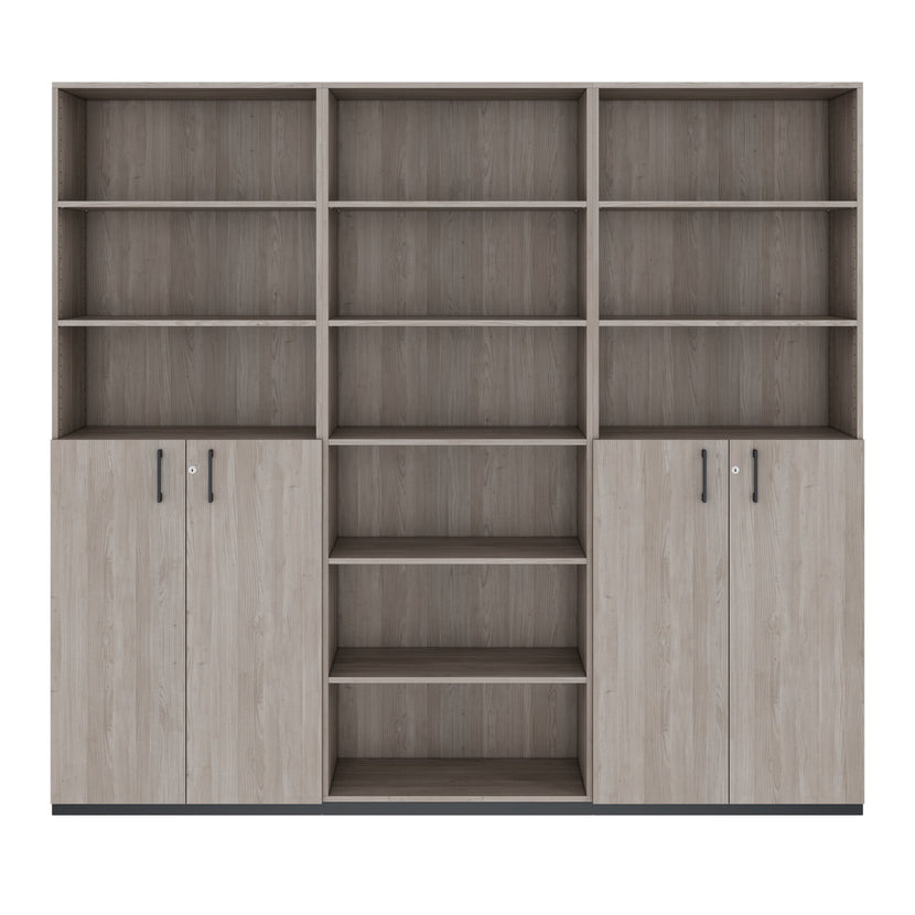 CHOICE Schrankwand | 6OH, 2400 x 2170 mm, Nordeiche grau