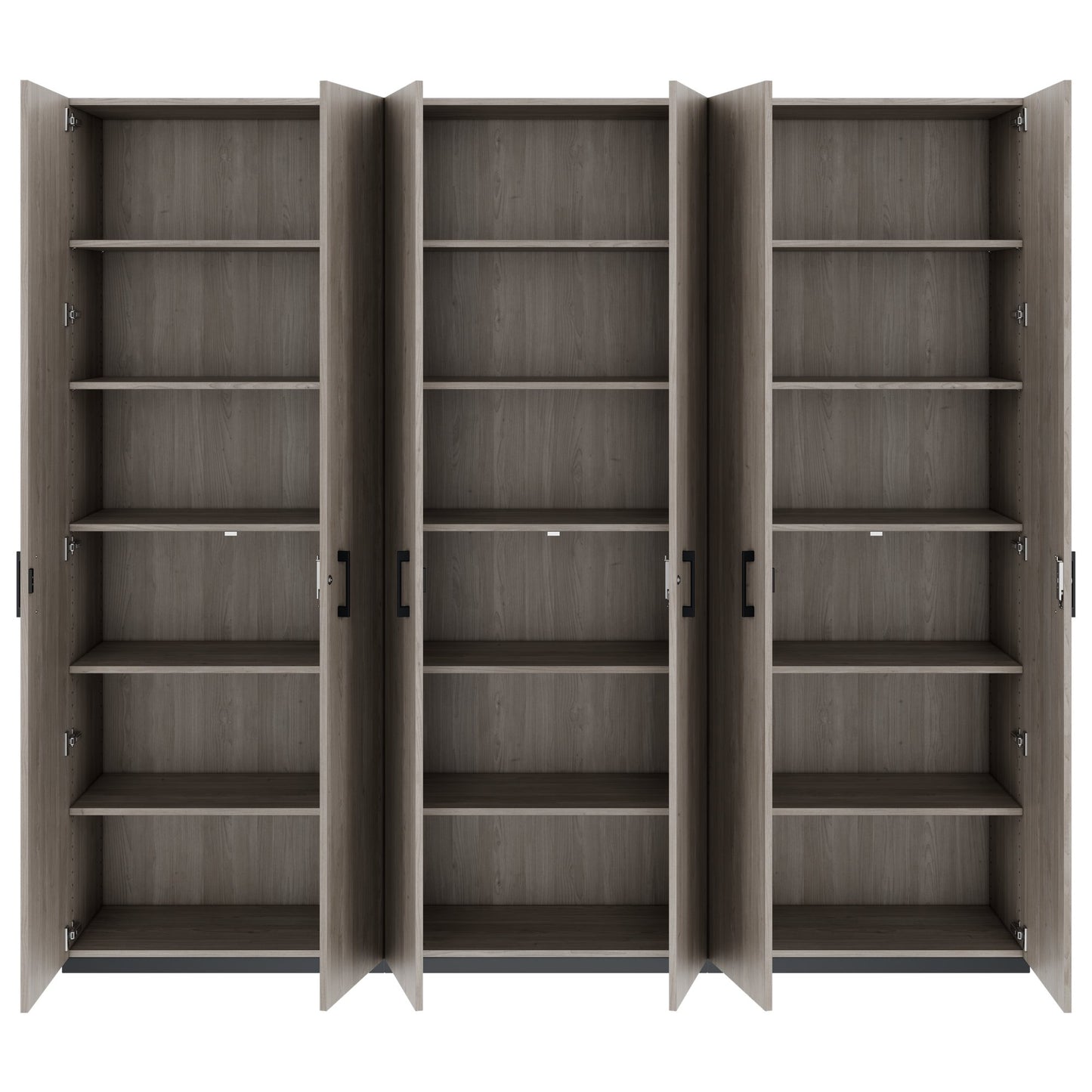 CHOICE Schrankwand | 6OH, 2400 x 2170 mm, Nordeiche grau