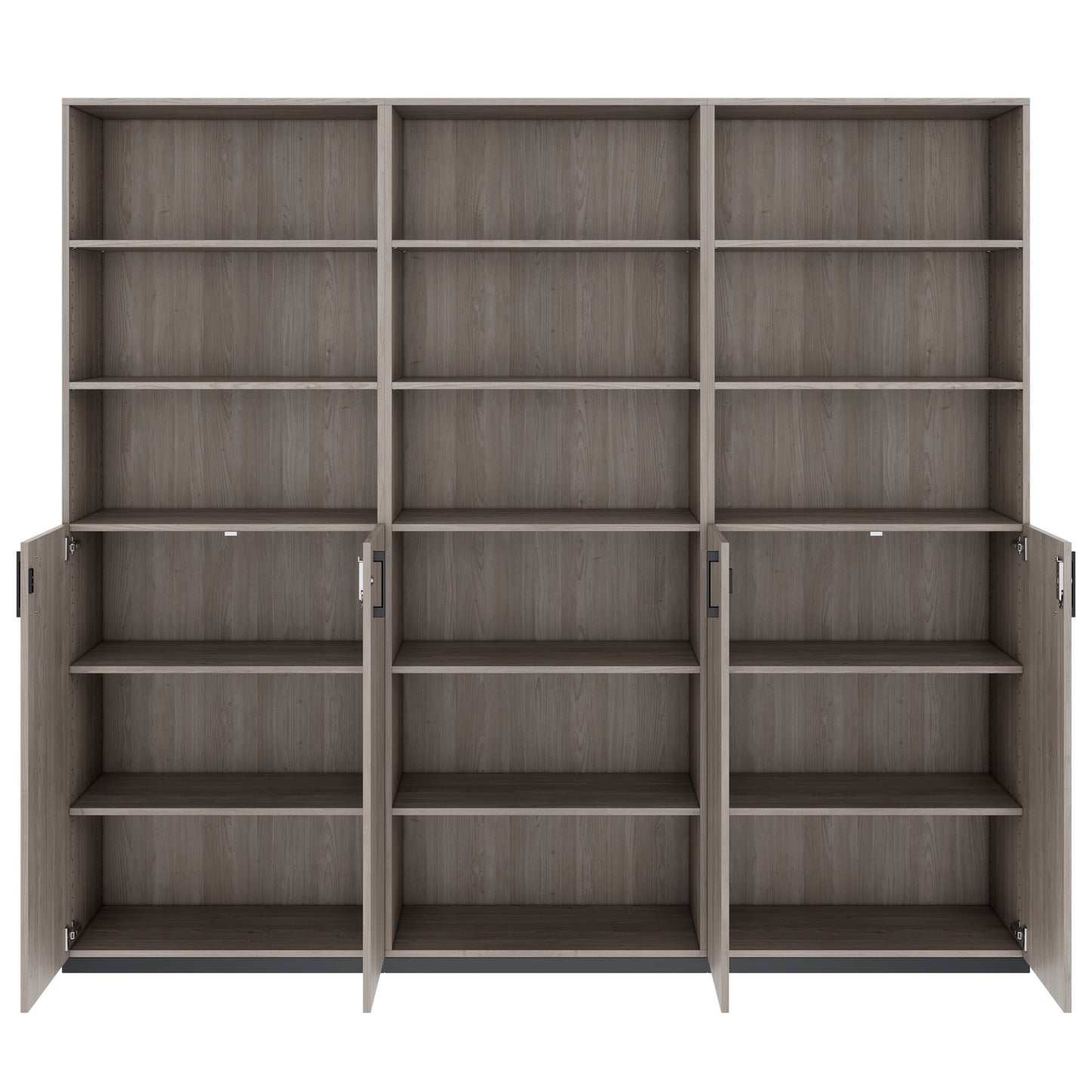 CHOICE Schrankwand | 6OH, 2400 x 2170 mm, Nordeiche grau