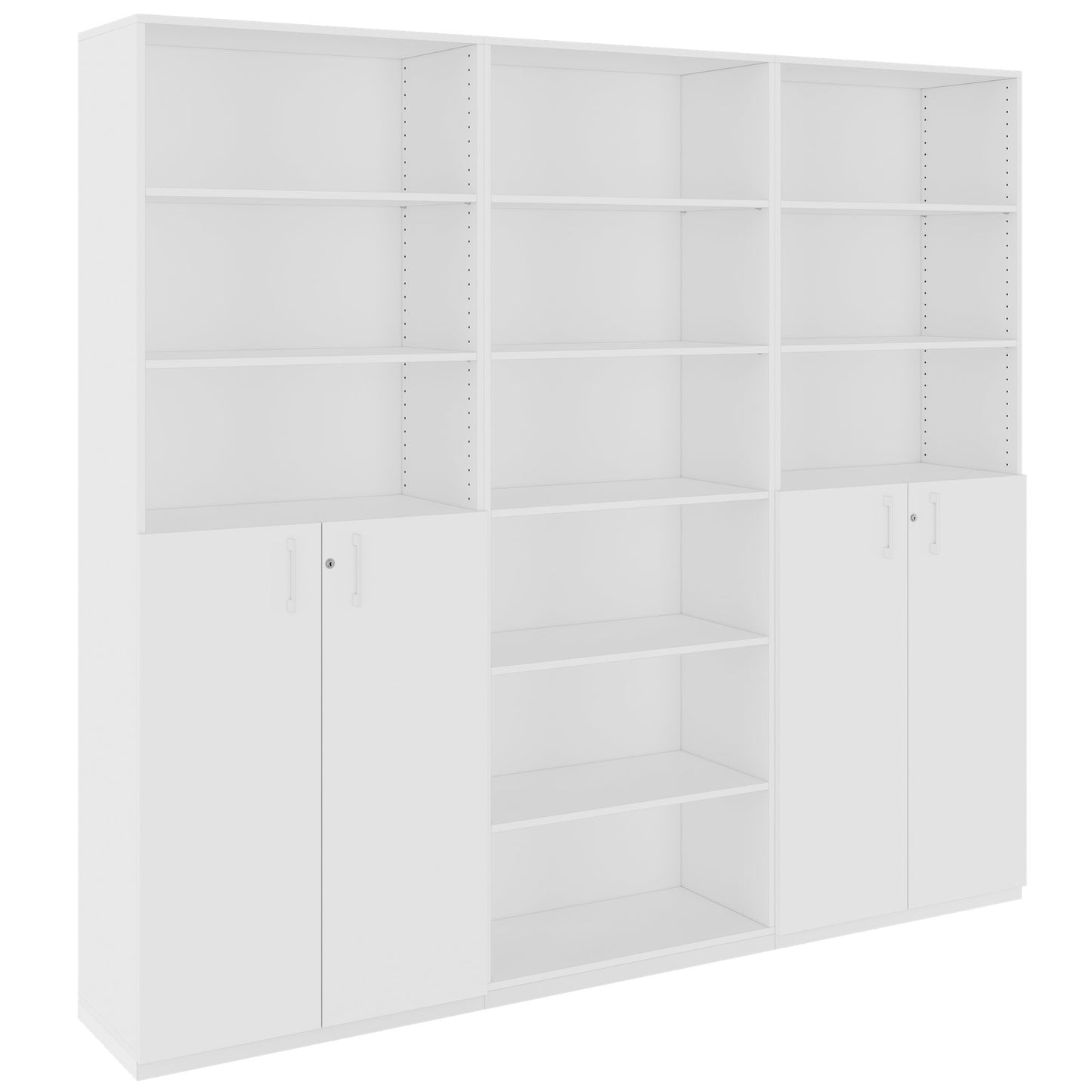 CHOICE Schrankwand | 6OH, 2400 x 2170 mm, Weiß