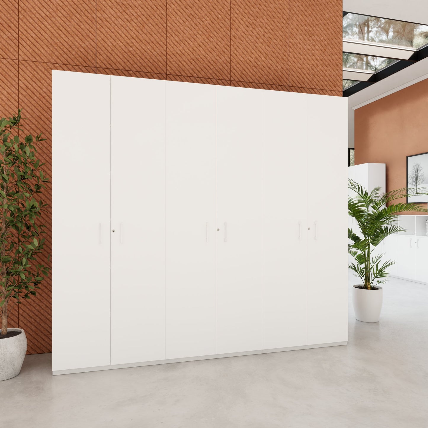 CHOICE Schrankwand | 6OH, 2400 x 2170 mm, Weiß