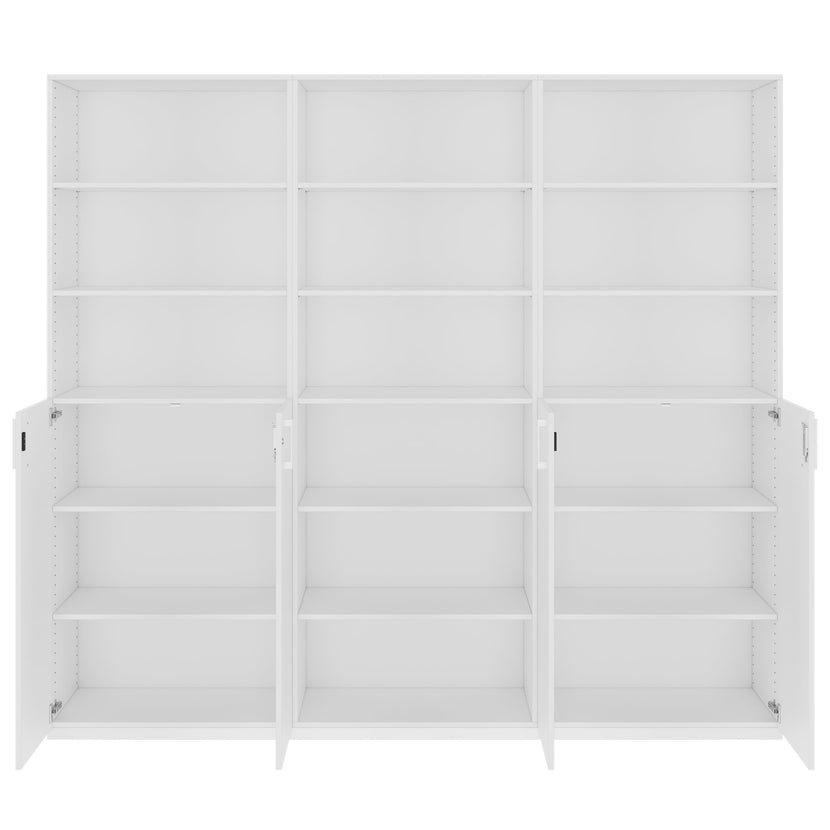 CHOICE Schrankwand | 6OH, 2400 x 2170 mm, Weiß