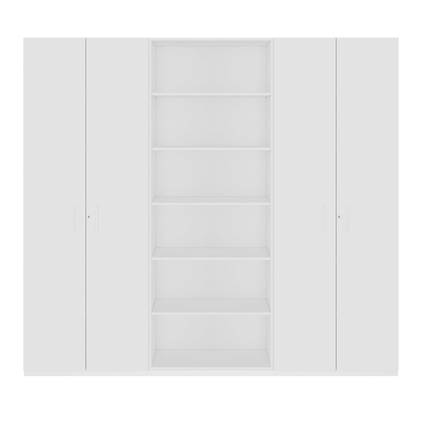 CHOICE Schrankwand | 6OH, 2400 x 2170 mm, Weiß