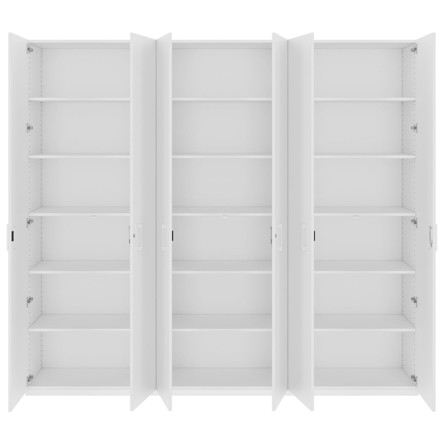 CHOICE Schrankwand | 6OH, 2400 x 2170 mm, Weiß