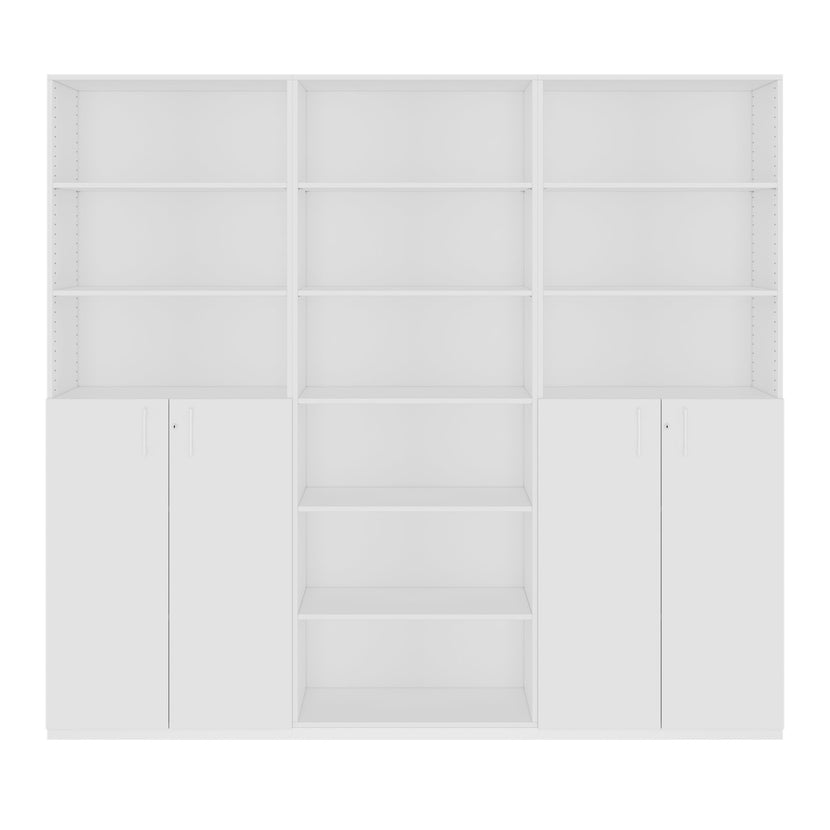 CHOICE Schrankwand | 6OH, 2400 x 2170 mm, Weiß