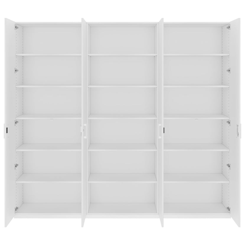 CHOICE Schrankwand | 6OH, 2400 x 2170 mm, Weiß