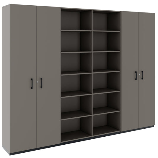 CHOICE Schrankwand | 6OH, 2800 x 2170 mm, Cubanitgrau