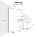 CHOICE Mobile armadio | 6OH, 2800 x 2170 mm, grigio cubanite - 11 Thumbnail Image
