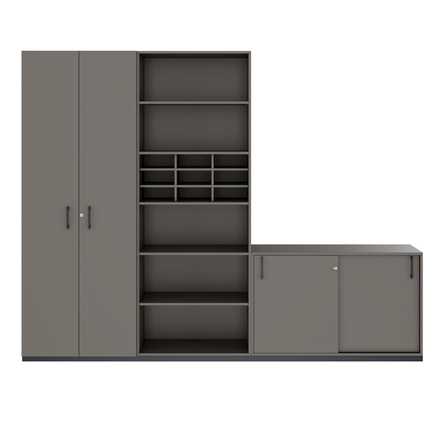 CHOICE Schrankwand | 6OH, 2800 x 2170 mm, Cubanitgrau