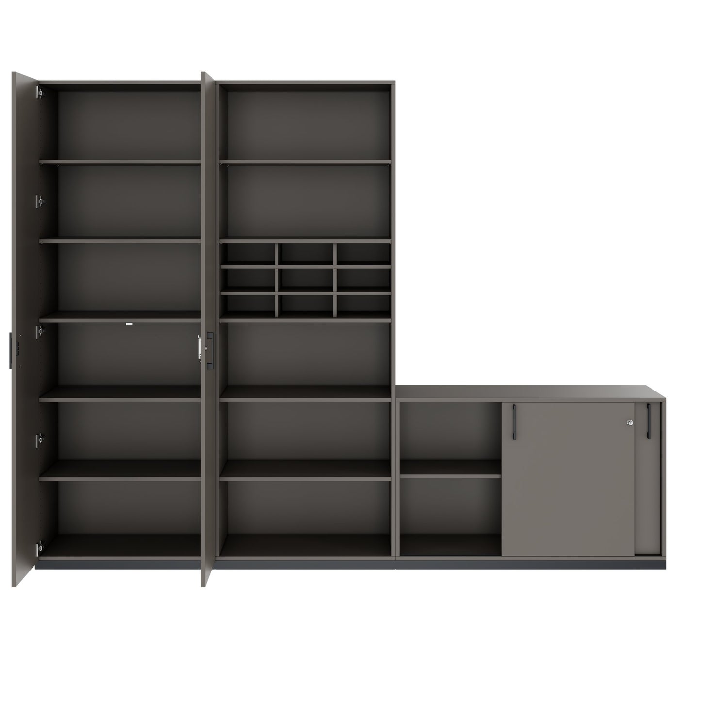 CHOICE Schrankwand | 6OH, 2800 x 2170 mm, Cubanitgrau