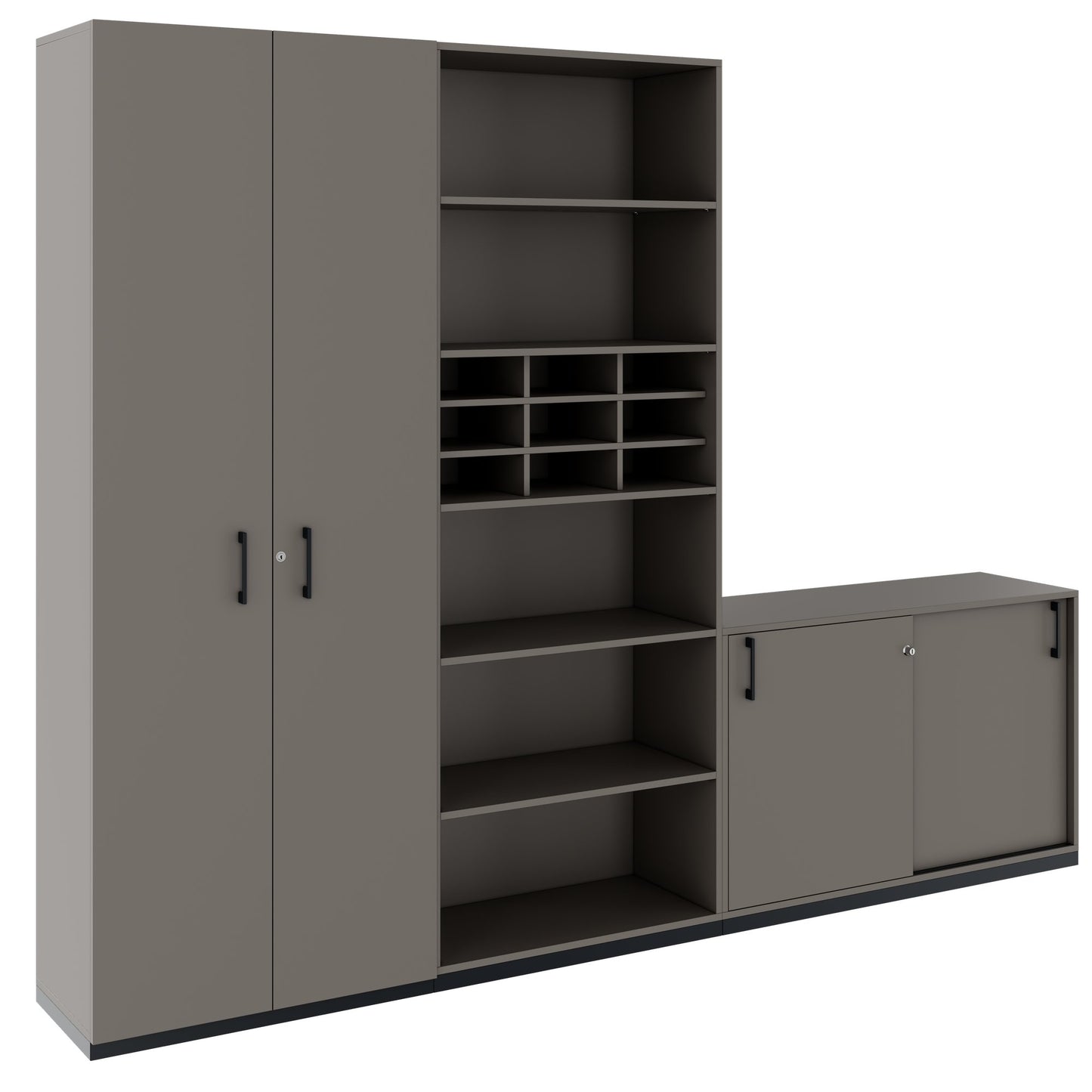 CHOICE Schrankwand | 6OH, 2800 x 2170 mm, Cubanitgrau