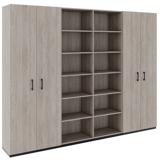 CHOICE Schrankwand | 6OH, 2800 x 2170 mm, Nordeiche grau