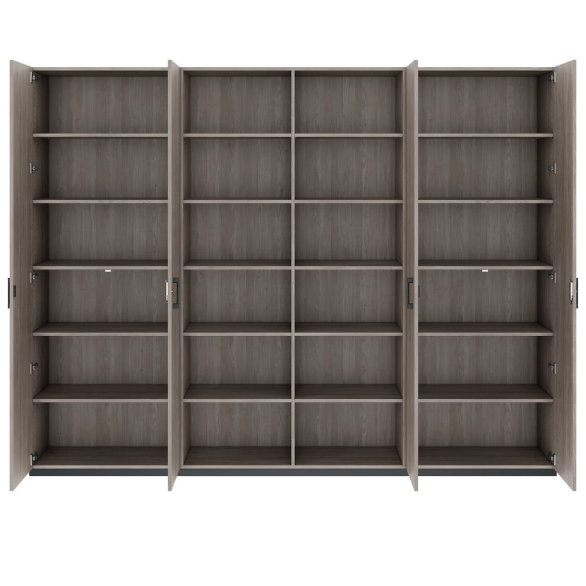 CHOICE Schrankwand | 6OH, 2800 x 2170 mm, Nordeiche grau