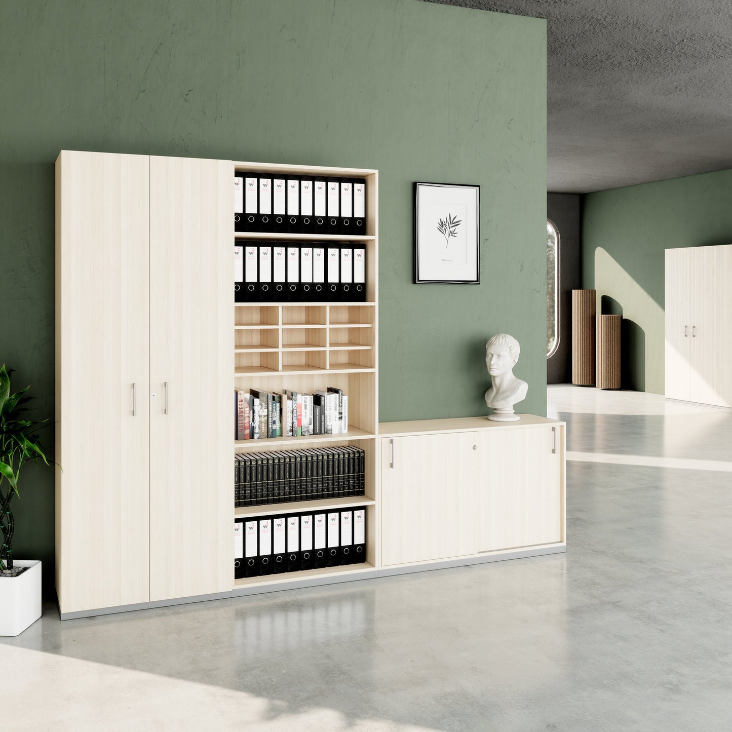 CHOICE Schrankwand | 6OH, 2800 x 2170 mm, Sandesche