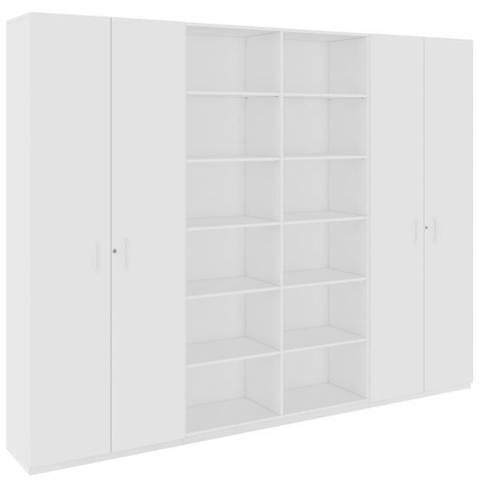 CHOICE Schrankwand | 6OH, 2800 x 2170 mm, Weiss