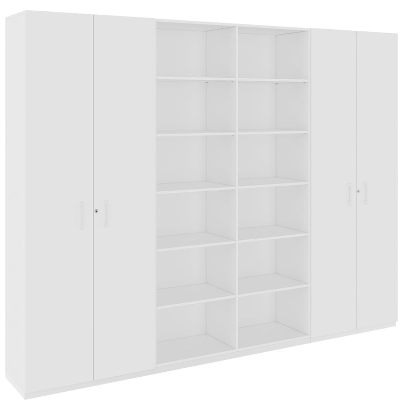 CHOICE Schrankwand | 6OH, 2800 x 2170 mm, Weiss