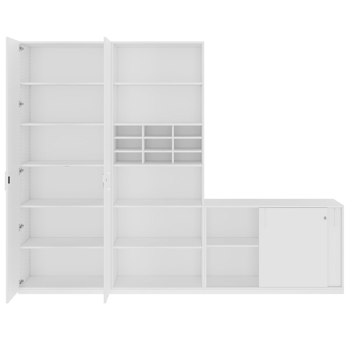 CHOICE Schrankwand | 6OH, 2800 x 2170 mm, Weiß