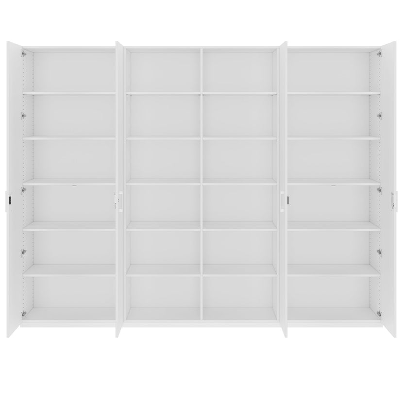 CHOICE Schrankwand | 6OH, 2800 x 2170 mm, Weiss