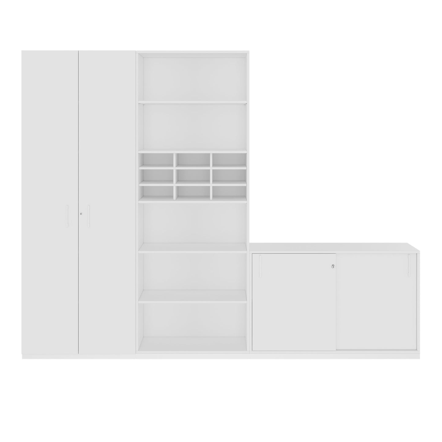 CHOICE Schrankwand | 6OH, 2800 x 2170 mm, Weiß