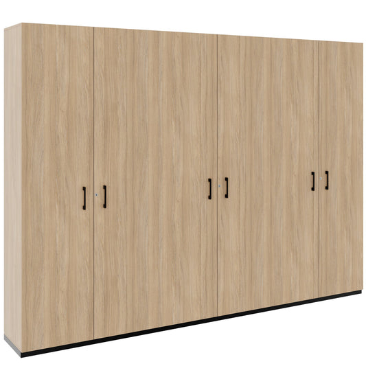 CHOICE Schrankwand | 6OH, 3000 x 2170 mm, Bernsteineiche